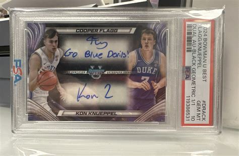 Cooper Flagg, Kon Knueppel 1-of-1 Card with Game-Worn Shoes Revealed by Topps After Epic Duel