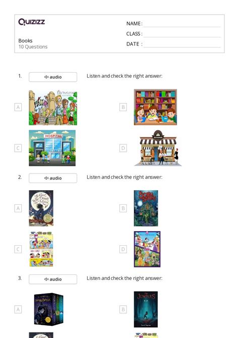 50+ How Books Work worksheets for Kindergarten on Quizizz | Free ...