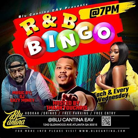 R&B Bingo @ Blu Cantina EAV, Blu Cantina, Atlanta, 12 April to 24 April ...