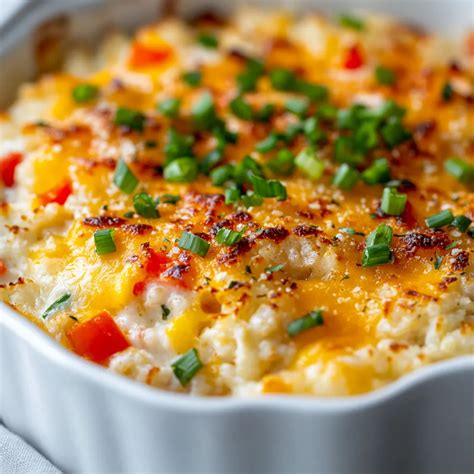 Cheesy Cauliflower Rice Bake Recipe for a Delicious Main Dish - Ava Kitchen