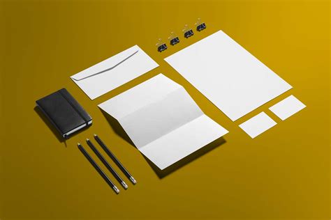 Free Business Stationery Branding Mockup (PSD)