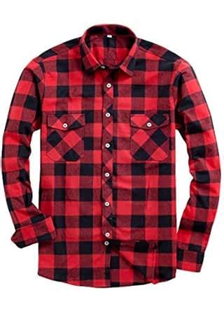 Alimens & Gentle Men's Button Down Regular Fit Long Sleeve Plaid ...