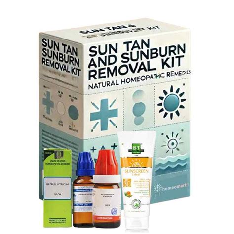 Doctor-Recommended Homeopathic Kit for Sun Tan and Sunburn Removal ...