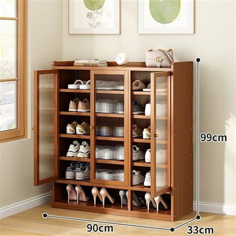 Entryway Multi-Layer Bamboo Shoe Storage Cabinet
