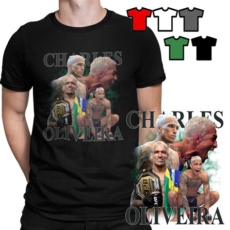 KOSZULKA T-SHIRT MĘSKI WZORY - Charles Oliveira BOKS MMA WALKI KLATKA ...