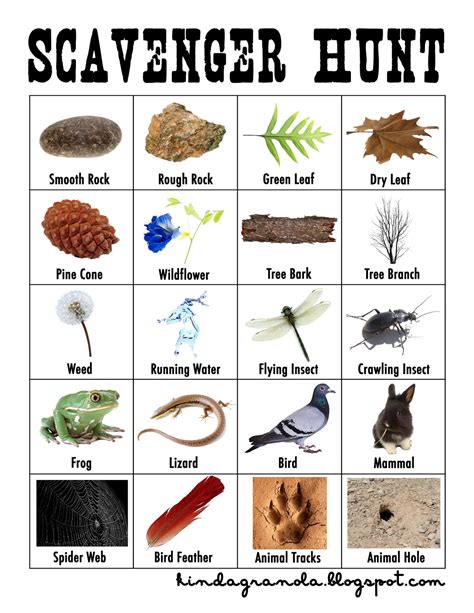 Printable Scavenger Hunt