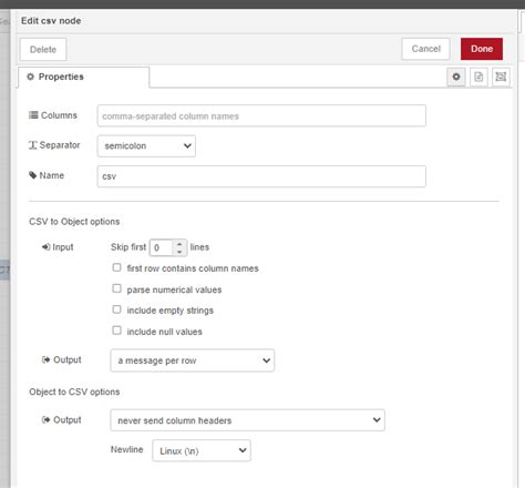Image result for Write Database Table to CSV Node Red