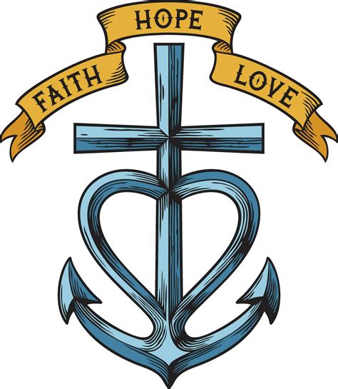 Cross, Heart, Anchor - Faith, Hope, Love symbol. Sign. Vector Illustration. 31715857 Vector Art ...