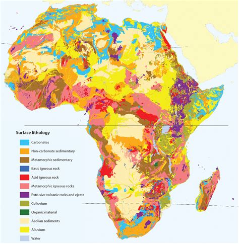 Map Of Africa Geology Com