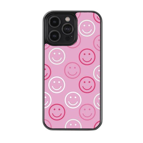 Pink Smiley Emoji Phone Case | Aesthetic iPhone Cover – Artistic ...
