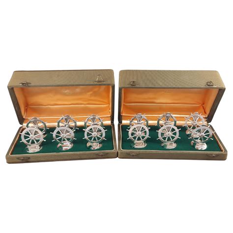 Gucci - 12 Solid Silver Place Card Holders Boat Helm For Sale at 1stDibs