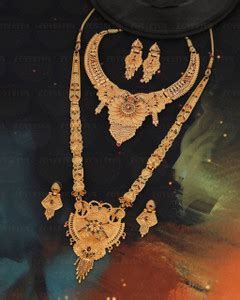 Traditional naari Alloy Gold-plated Gold Jewellery Set Price in India ...