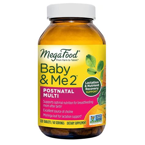 MegaFood Baby and Me 2, Postnatal Multivitamin & Mineral, Lactation an