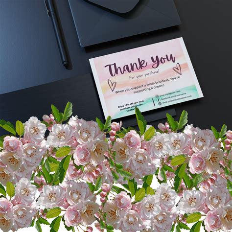 Electronic Thank You Cards, Printable Thank You Card, Small Business ...