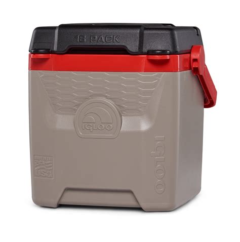 Igloo 16 qt. Profile Series Ice Chest Cooler - Beige with Red Accent ...