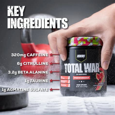 Redcon1 Total War - Pre Workout, 30 Servings | India's Leading Genuine ...