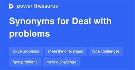 DEAL WITH PROBLEMS Synonyms: 436 Similar Words & Phrases