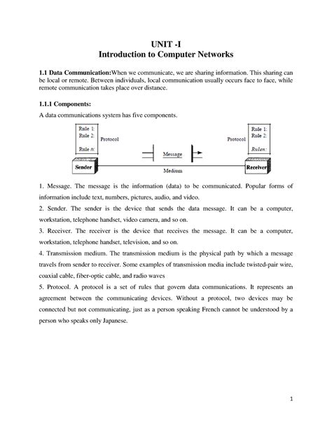 Computer network note - notes - UNIT -I Introduction to Computer ...