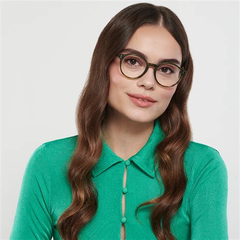 Buy Olive Green Transparent Full Rim Round Vincent Chase CLASSIC ...
