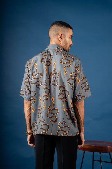 Snake Print Flowing Baggy Shirt – Roar Fox
