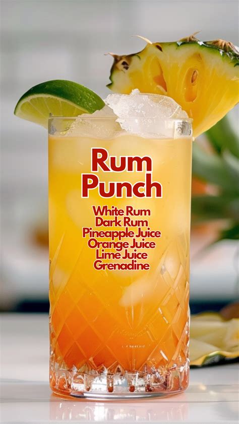 Rum Punch Cocktail Recipe and Instructions | Recipe | Summer drinks ...