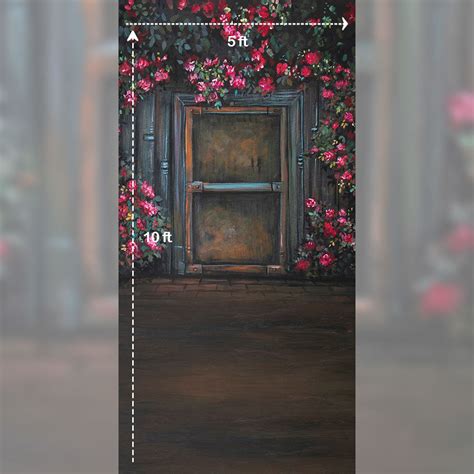 Bougainvillea Doorway - Printed Backdrop - Fabric - 5 by 10 feet ...