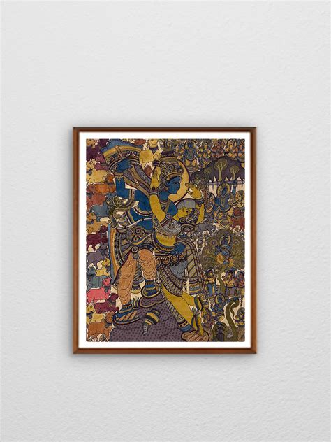 Eternal Love of Radha Krishna | Kalamkari Art by Harinath