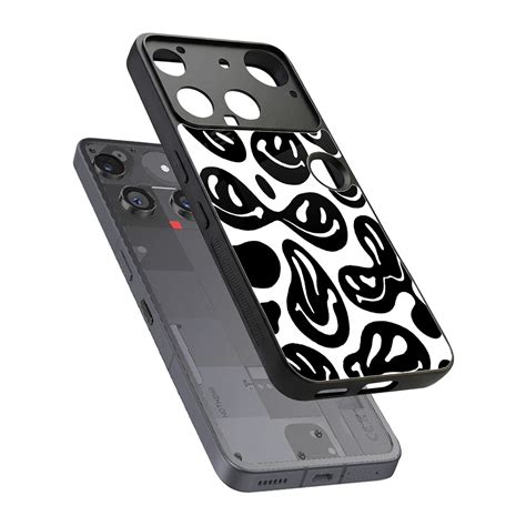 Acid Smiles BW Phone Case for Nothing Phone 3 | Glass Case – Boujee