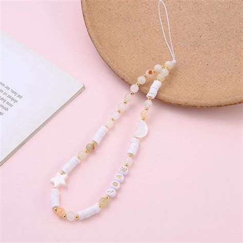 1pc Acrylic Letter Love Mobile Phone Chain Moon & Star Shaped Phone ...