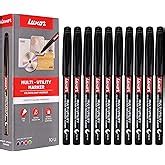 Luxor Marker Pens for CD and OHP - Bold Black, Quick-Drying Ink - Pack ...