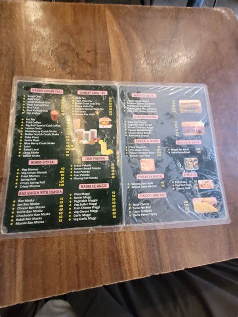 Menu at BigBull Chaiwala, Jaipur