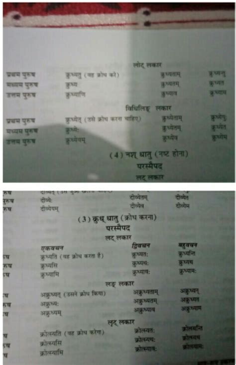 write the dhatu roop of krodh? - Brainly.in