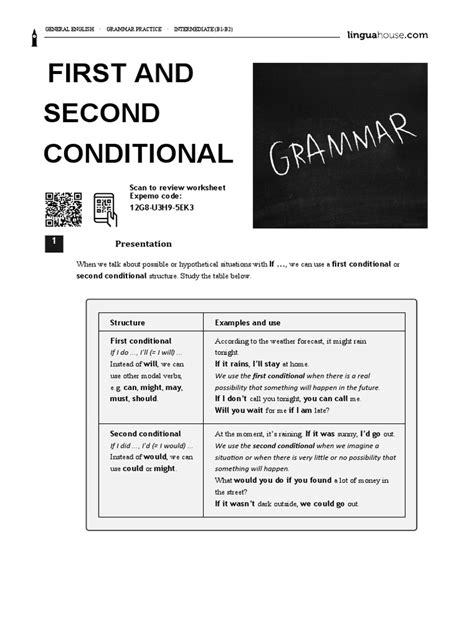 First and Second Conditional | PDF | Linguistics | Grammar