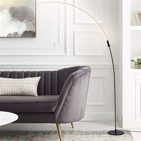Buy Tangkula LED Arc Floor Lamp, Curved Contemporary Minimalist ...