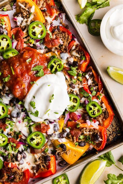 Healthy Bell Pepper Nachos