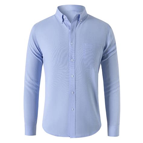 Wyobmus Long Sleeve Oxford Shirts for Men Loose Fit Oversized Button ...