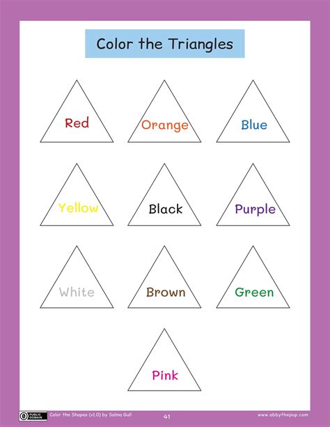 Triangles Worksheet