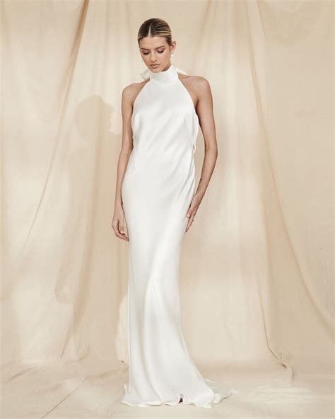 Satin halter wedding dress 60 photos - Astyledwedding.com
