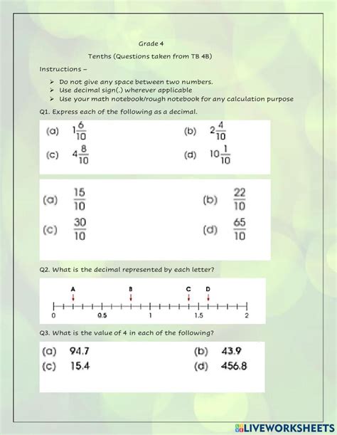 Image result for Tenths Math Lessons