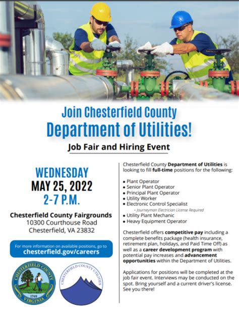 Chesterfield Department of Utilities holding job fair and hiring event ...