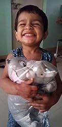 Buy Tickles Mother Elephant with Single Baby Stuffed Soft Plush Animal ...