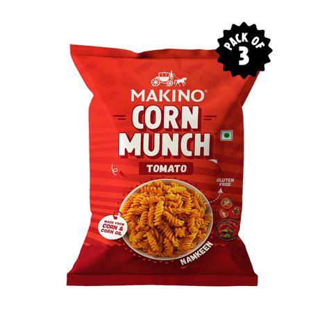 Makino Corn Munch Tomato (Each 150gm) (Pack of 3) – Makino E Store