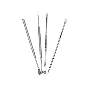 3nh 4Pcs Blackhead Pimple ComedoneExtractor Tool+Ear Stick Kit : Amazon ...