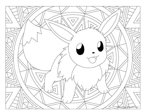 Pokemon Eevee Coloring Pages