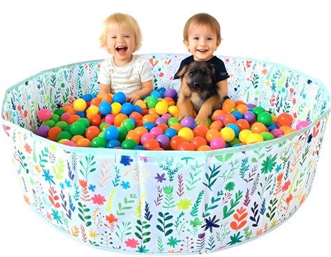 Amazon.com: NUBUNI Ball Pit for Toddlers 47,2 in | Kids Ball Pit | Ball ...