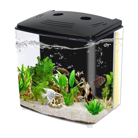 Aquaneat 1.2 Gallon Betta Fish Tank Starter Kit, Small Aquarium with ...