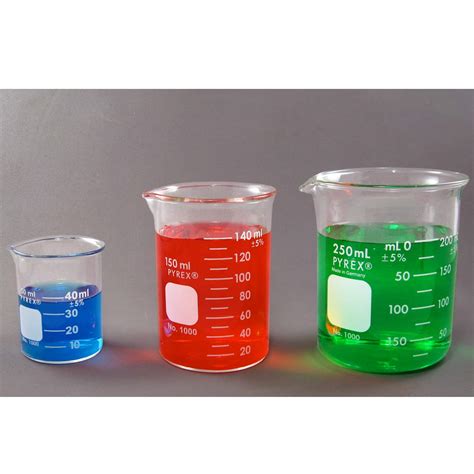 PYREX Glass Beaker Set - 50mL, 150mL, 250mL