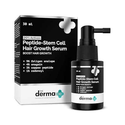 Buy The Derma Co 20% Actives Peptide Stem Cell Hair Growth Serum-30Ml ...