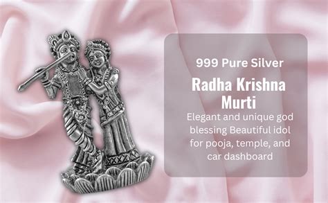 SilverSpot 999 Pure Oxidized Silver Beautiful standing Radha Krishna ...