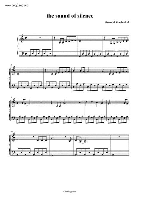 Simon & Garfunkel-The Sound Of Silence Sheet Music pdf, - Free Score Download ★